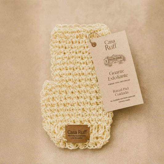 Guante Exfoliante de Lino – Piel Sensible