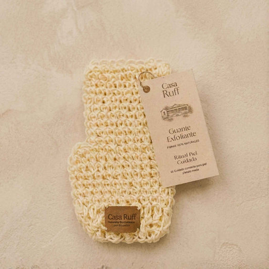 Guante Exfoliante de Lino para Piel Sensible